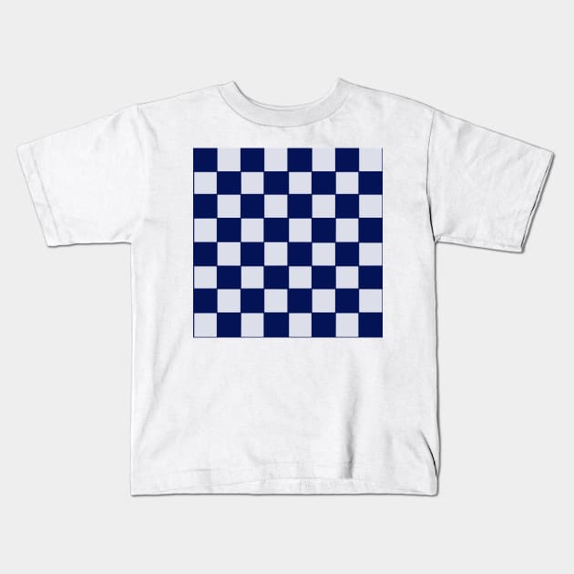 Minimal Checkerboard - Royal Blue Kids T-Shirt by JuneNostalgia